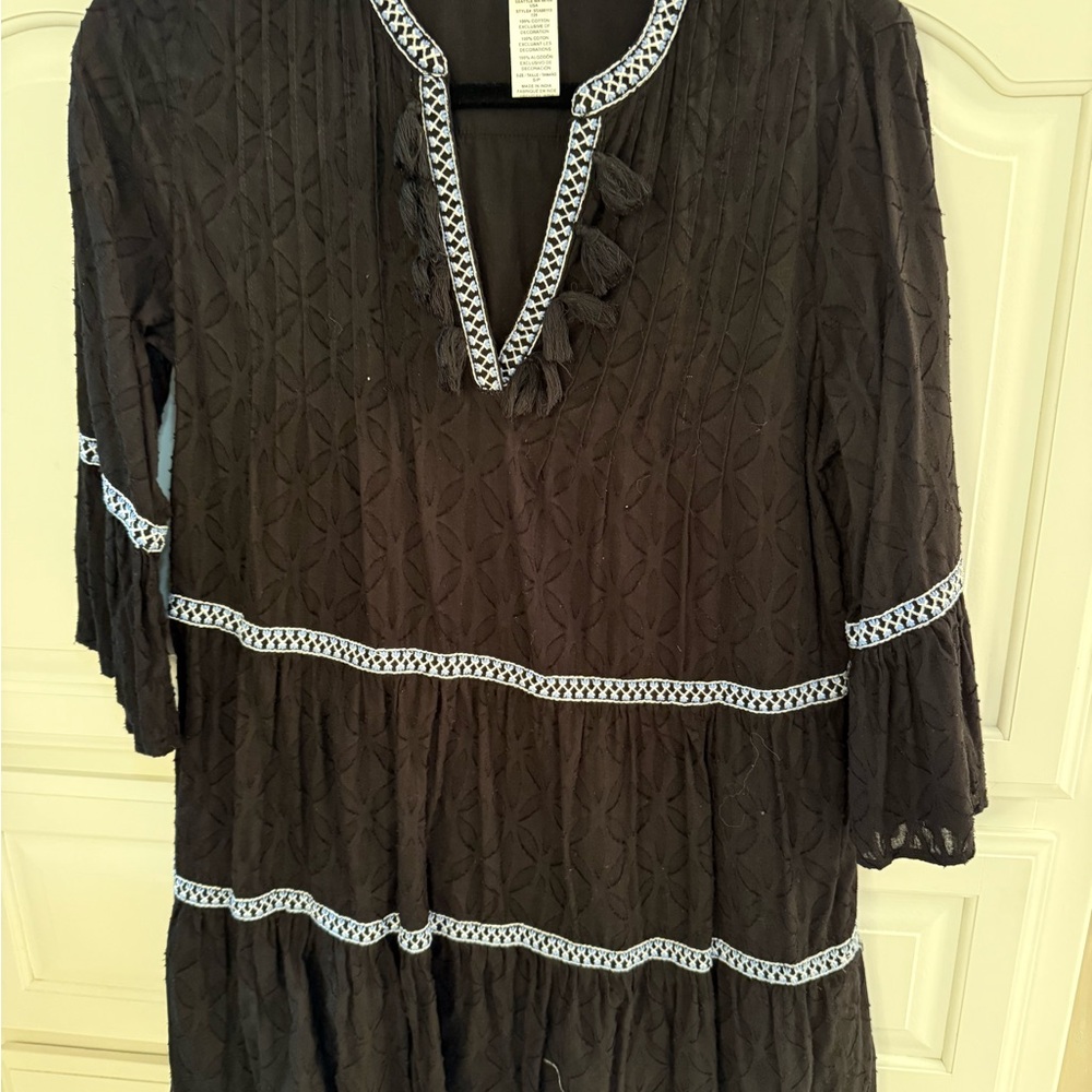 Tommy Bahama Black and White Crochet Dress